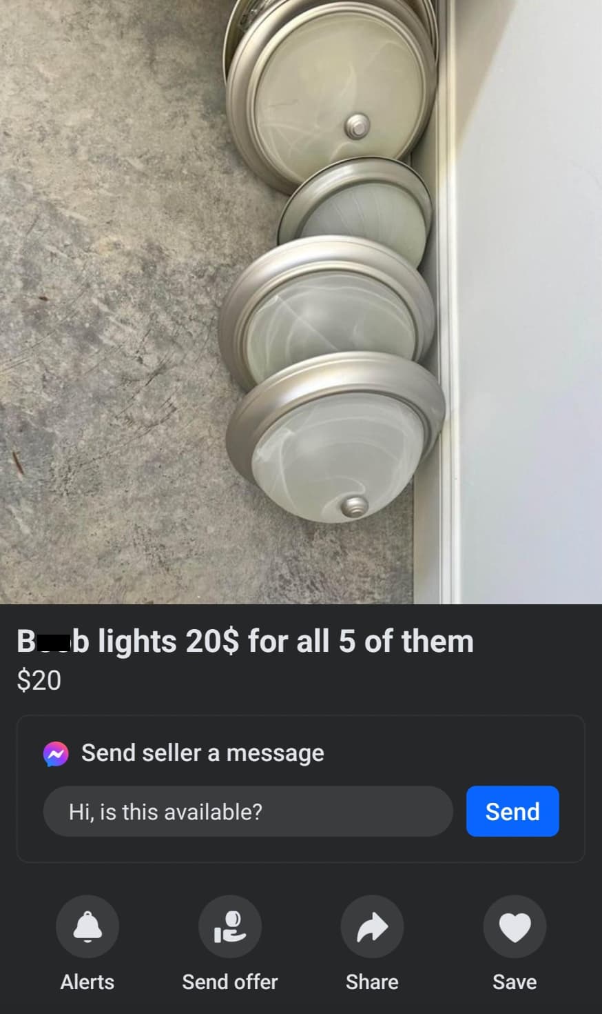 crackhead craigslist - Bob lights 20$ for all 5 of them $20 Send seller a message Hi, is this available? Send Alerts Send offer Save